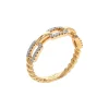 Josephs Jewelers Rings>14K Yellow Gold Diamond Twist Link Band