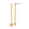 Josephs Jewelers Earrings>14K Yellow Gold Disc and Bar Dangle Earrings