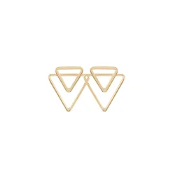 Josephs Jewelers Earrings>14K Yellow Gold Double Open Triangle Earrings