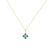 Josephs Jewelers Necklaces And Pendants>14K Yellow Gold Emerald and Diamond Pendant with Chain