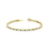 Josephs Jewelers Bracelets>14K Yellow Gold Emerald and Diamond Bracelet