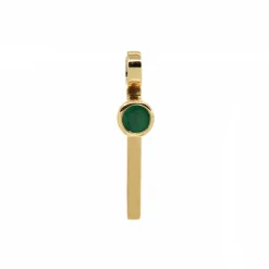 Josephs Jewelers Necklaces And Pendants>14K Yellow Gold Emerald Vertical Bar Pendant