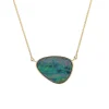Josephs Jewelers Necklaces And Pendants>14K Yellow Gold Freeform Australian Opal Doublet Necklace