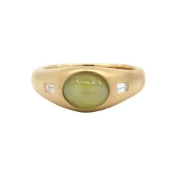 Josephs Jewelers Men’s Jewelry>14K Yellow Gold Gents Chrysoberyl Ring