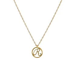 Josephs Jewelers Necklaces And Pendants>14K Yellow Gold Initial “R” Pendant with Chain