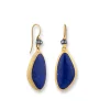 Josephs Jewelers Earrings>24K Yellow Gold Lapis Dangle Earrings