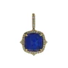 Josephs Jewelers Necklaces And Pendants>18K Yellow Gold Lapis, Quartz Doublet, and Diamond Pendant