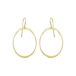 Josephs Jewelers Earrings>14K Yellow Gold Large Simple Oval Earrings