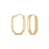 Josephs Jewelers Earrings>14K Yellow Gold Long Octagon Hoop Earrings