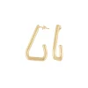 Josephs Jewelers Earrings>14K Yellow Gold Long Triangle Hoop Earrings