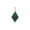 Josephs Jewelers Necklaces And Pendants>14K Yellow Gold Malachite and Diamond Pendant
