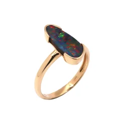 Josephs Jewelers Rings>14K Yellow Gold Opal Doublet Ring