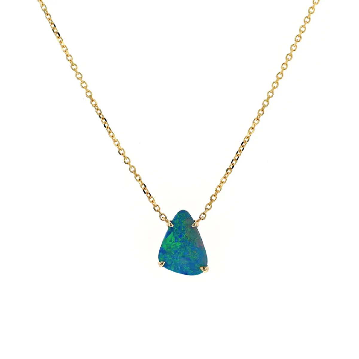 Josephs Jewelers Necklaces And Pendants>14K Yellow Gold Opal Doublet Necklace