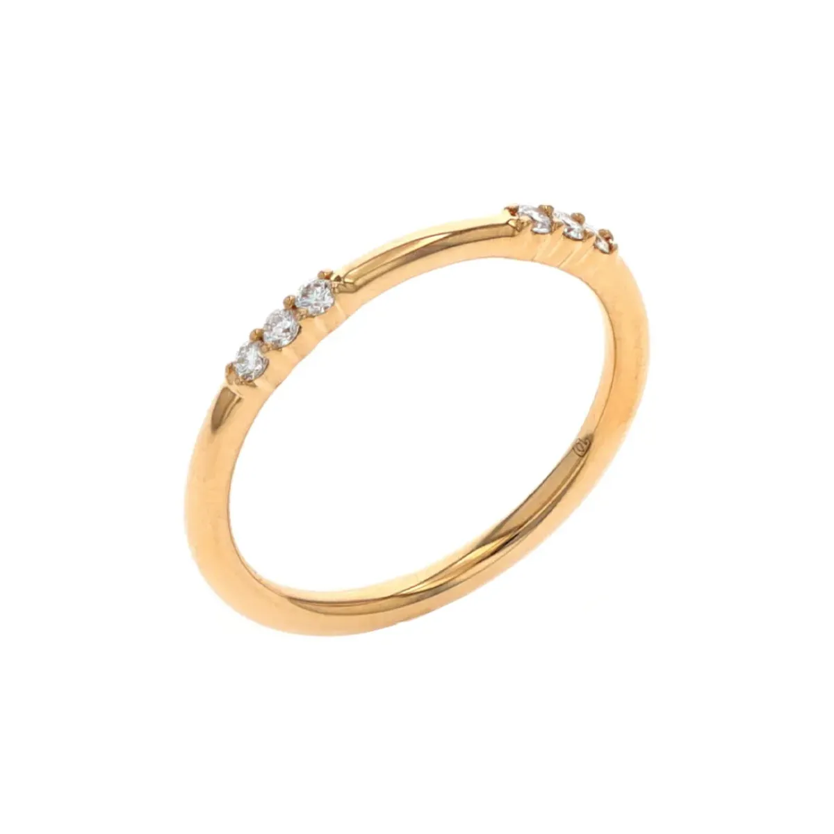 Josephs Jewelers Wedding Bands For Women>14K Yellow Gold Open Center Diamond Wedding Band