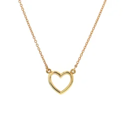 Josephs Jewelers Necklaces And Pendants>14K Yellow Gold Open Heart Necklace