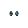 Josephs Jewelers Earrings>14K Yellow Gold Oval Aquamarine Bezel Stud Earrings