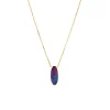 Josephs Jewelers Necklaces And Pendants>14K Yellow Gold Oval Australian Opal Doublet Necklace