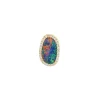Josephs Jewelers Necklaces And Pendants>14K Yellow Gold Oval Australian Opal Doublet Pendant