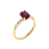 Josephs Jewelers Rings>14K Yellow Gold Oval Ruby and Diamond Ring