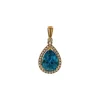 Josephs Jewelers Necklaces And Pendants>14K Yellow Gold Pear Zircona and Diamond Pendant