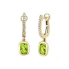 Josephs Jewelers Earrings>14K Yellow Gold Peridot and Diamond Dangle Earrings