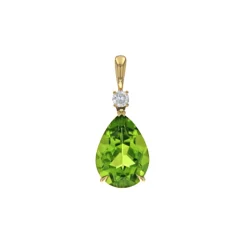Josephs Jewelers Necklaces And Pendants>14K Yellow Gold Peridot Pendant