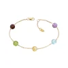 Josephs Jewelers Bracelets>14K Yellow Gold Rainbow Station Bracelet