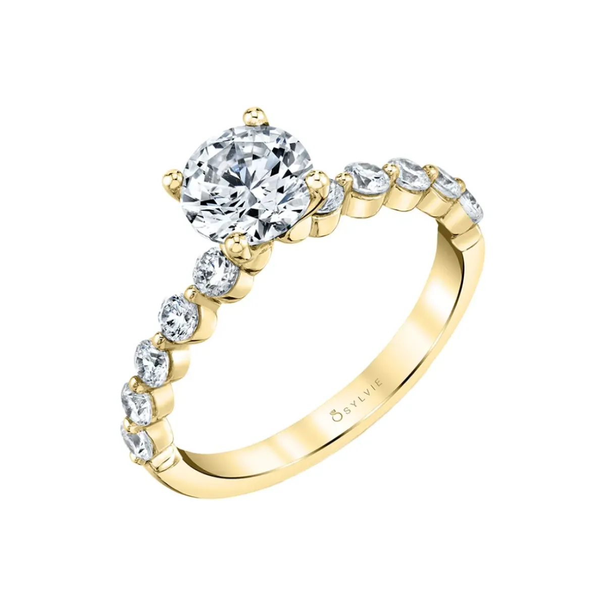 Josephs Jewelers Engagement Rings>14K Yellow Gold Round Cut Single Prong Engagement Ring – Karol