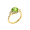Josephs Jewelers Rings>14K Yellow Gold Round Peridot and Diamond Ring