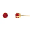 Josephs Jewelers Earrings>14K Yellow Gold Ruby Stud Earrings