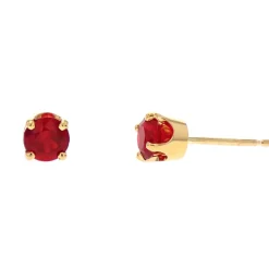 Josephs Jewelers Earrings>14K Yellow Gold Ruby Stud Earrings