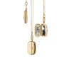 Josephs Jewelers Necklaces And Pendants>18K Yellow Gold Slim Diamond Locket with Chain