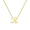 Josephs Jewelers Necklaces And Pendants>18K Yellow Gold Small Script “R” Necklace
