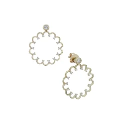 Josephs Jewelers Earrings>14K Yellow Gold Soleil Diamond Earrings