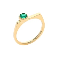 Josephs Jewelers Rings>14K Yellow Gold Stackable Emerald Ring