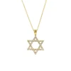 Josephs Jewelers Necklaces And Pendants>14K Yellow Gold Star of David Diamond Pendant with Chain