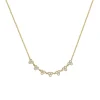 Josephs Jewelers Necklaces And Pendants>14K Yellow Gold Triple Bezel Diamond Necklace