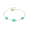 Josephs Jewelers Bracelets>14K Yellow Gold Turquoise Nugget Station Bracelet