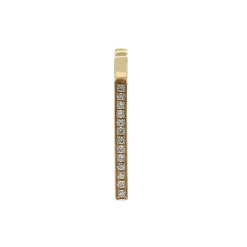 Josephs Jewelers Necklaces And Pendants>14K Yellow Gold Vertical Diamond Pendant