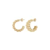 Josephs Jewelers Earrings>14K Yellow Gold Wide Shrimp Hoop Earrings
