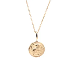 Josephs Jewelers Necklaces And Pendants>14K Yellow Gold “Wisdom Owl” Pendant with Chain
