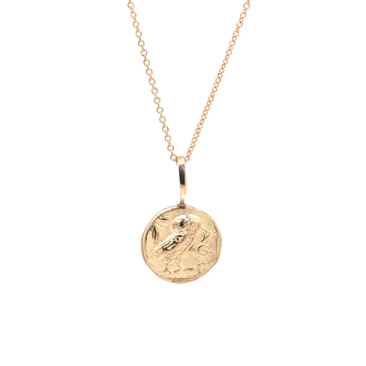 Josephs Jewelers Necklaces And Pendants>14K Yellow Gold “Wisdom Owl” Pendant with Chain