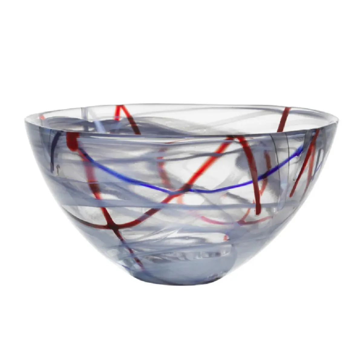 Josephs Jewelers Home Décor>KostaBoda – Large Gray Contrast Bowl