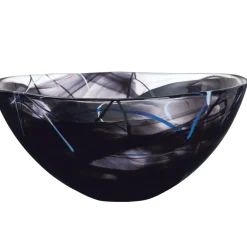 Josephs Jewelers Serveware>KostaBoda – Medium Black Contrast Bowl