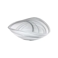 Josephs Jewelers Serveware>Mariposa – Alabaster Black & White Deco Bowl