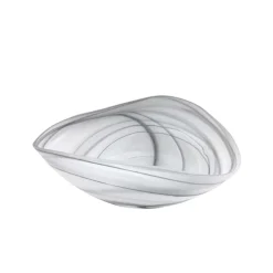 Josephs Jewelers Serveware>Mariposa – Alabaster Black & White Deco Bowl