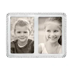 Josephs Jewelers Home Décor>Mariposa – Beaded 4×6 Double Frame