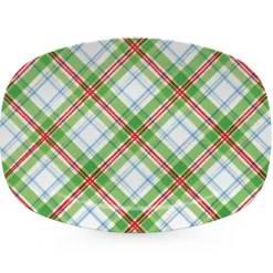 Josephs Jewelers Serveware>Mariposa – Christmas Tartan Plaid Platter