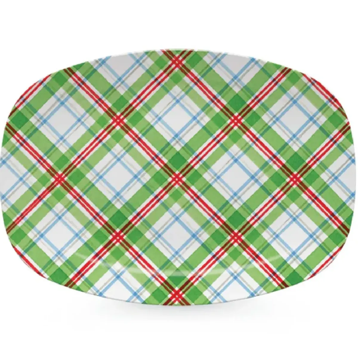 Josephs Jewelers Serveware>Mariposa – Christmas Tartan Plaid Platter