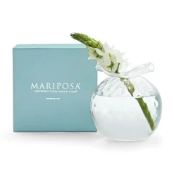 Josephs Jewelers Home Décor>Mariposa – Clear Pineapple Textured Bud Vase